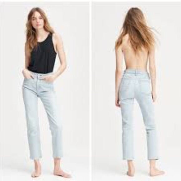 Rag & Bone Nina High Rise Ankle Cigarette, Light Blue Wash, 31x27, NWT $225 MSRP - Picture 1 of 16